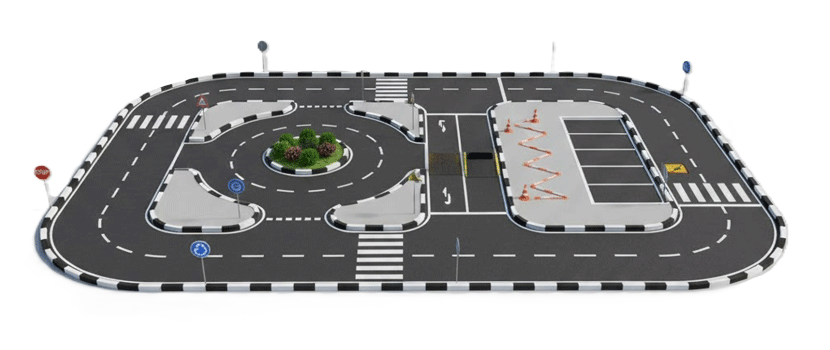 Driver at testing centre